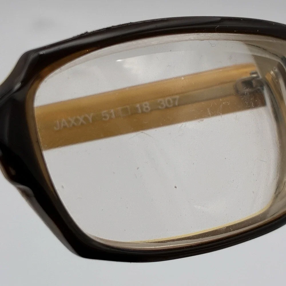 Harry Lary's Jaxxy eyeglasses Banana Brown Vintage Rare 51 18 307